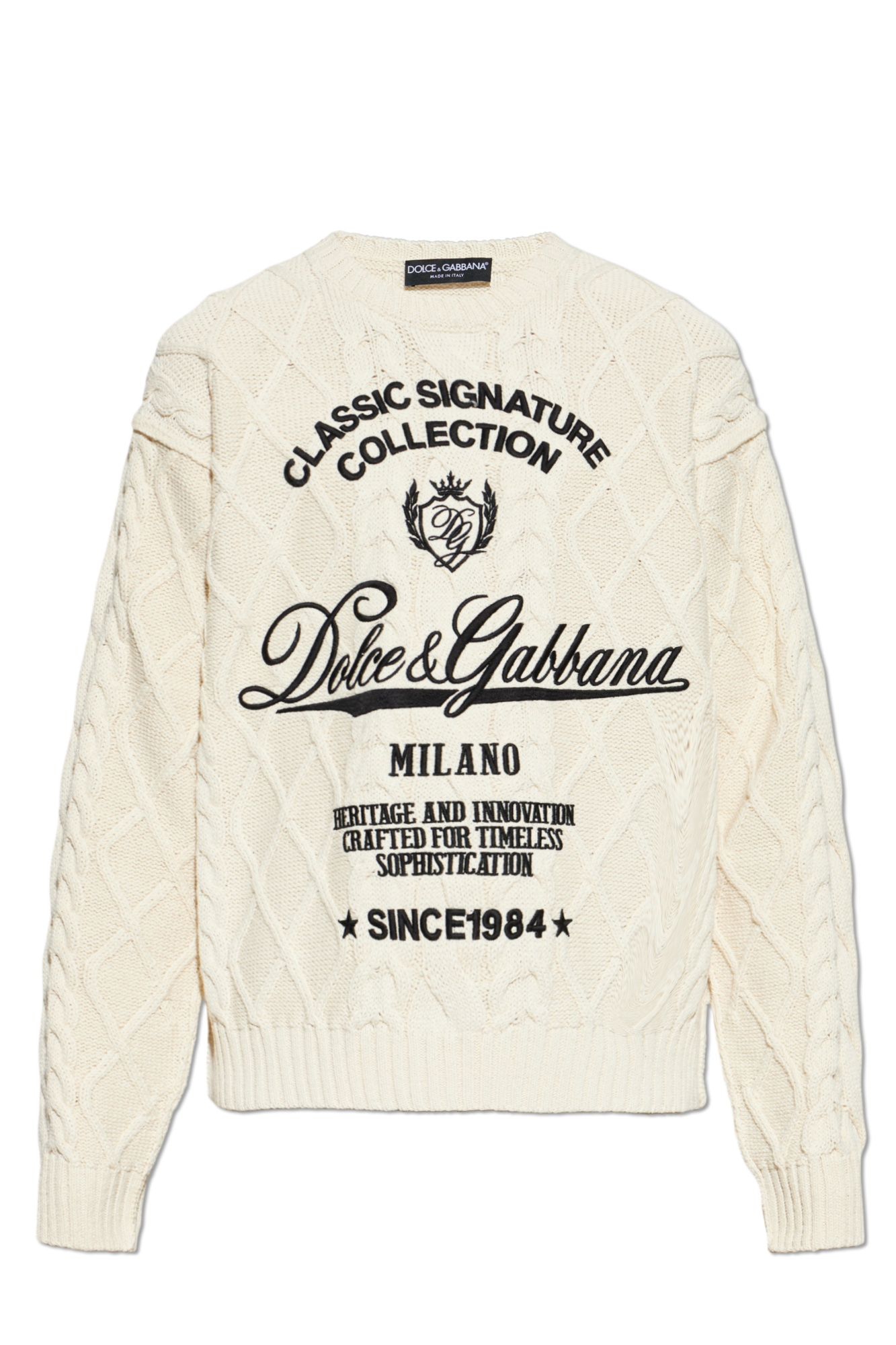 Dolce & Gabbana Sweater with decorative knit | Men's | Vitkac